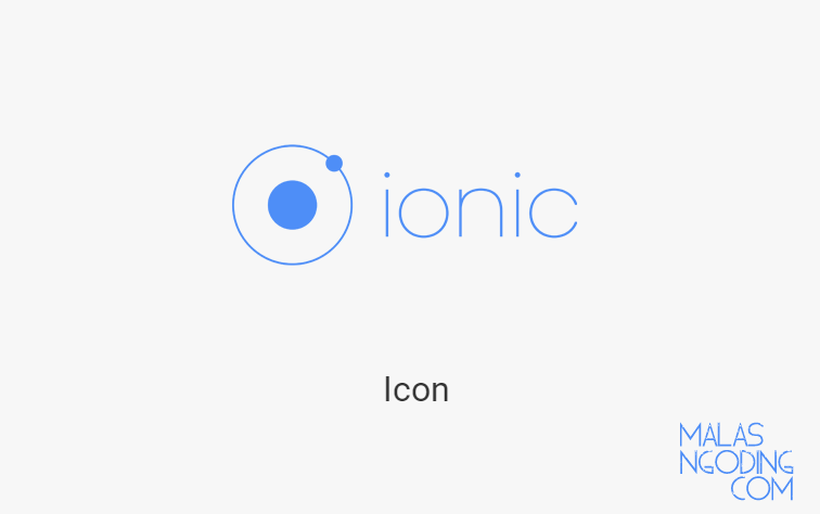 membuat icon pada ionic