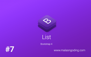 membuat list dengan bootstrap 4