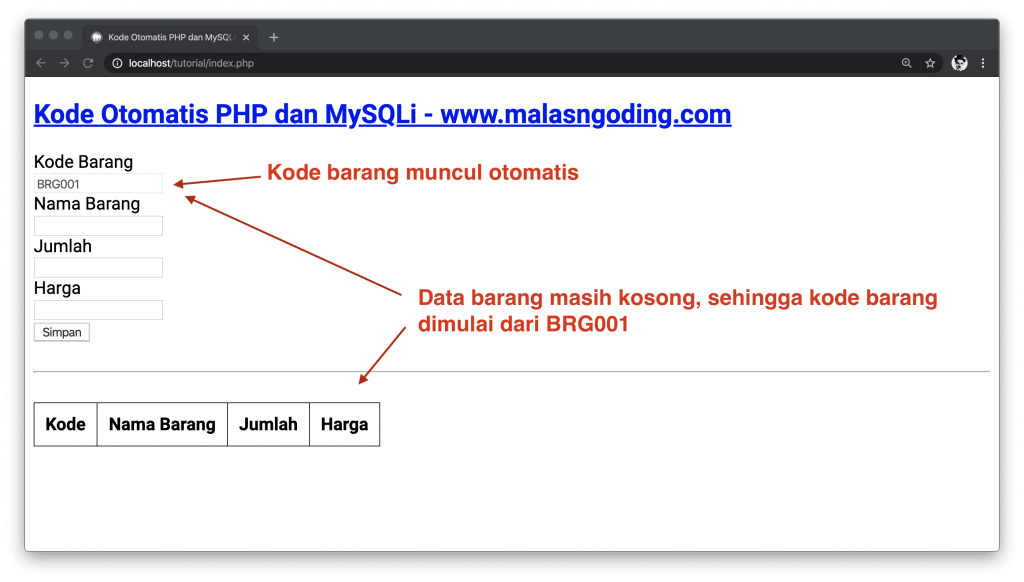 Membuat Kode Otomatis Dengan Php Dan Mysqli Malas Ngoding Riset 7463